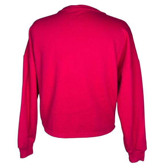 Disney 100 Anniversary “WONDER” Boxy Red Embroidered Sweatshirt Size M (7-9) EUC - Picture 3 of 7